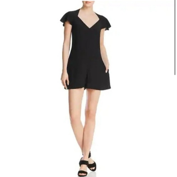 French Connection Flutter Sleeve Romper Size: 6 - Picture 1 of 4